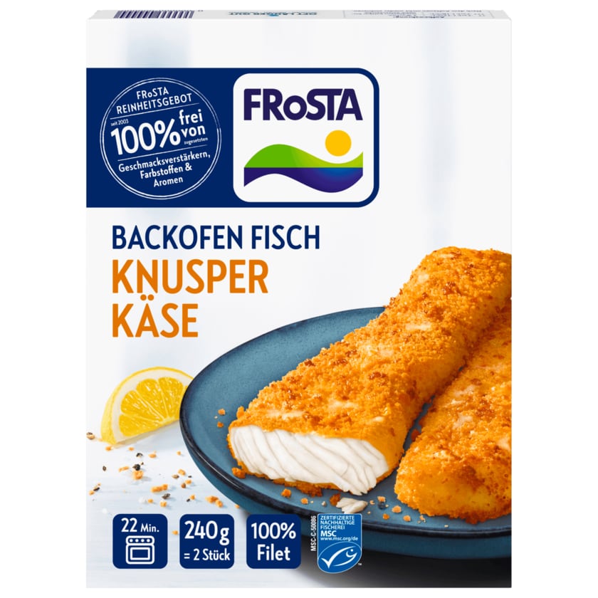 Frosta Backofen Fisch Knusper Käse MSC 240g